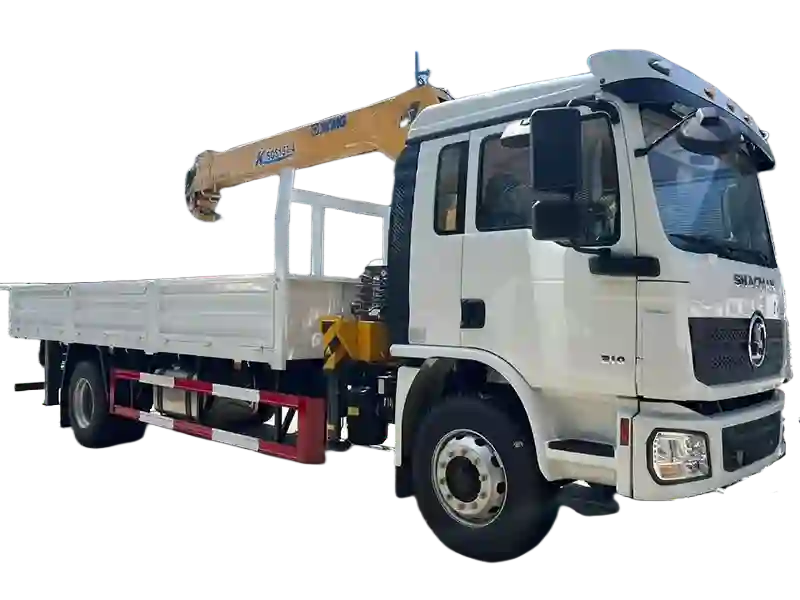 SHACMAN L3000 6.3 Tons  4X2 Cargo Truck With XCMG Crane